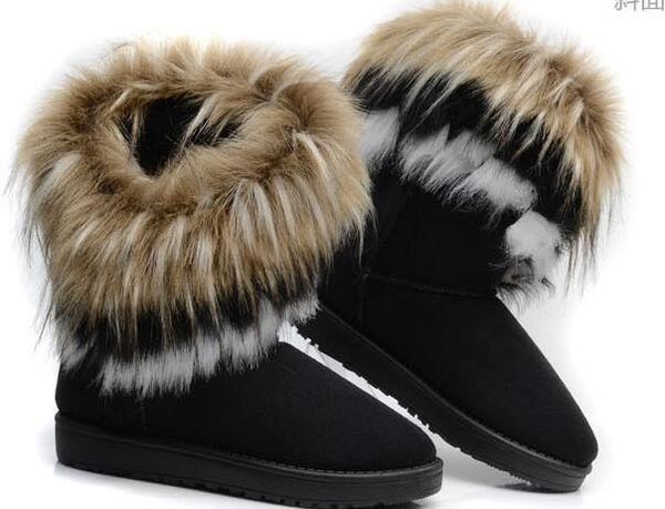 shoes women imitation fox fur snow boots mid-calf winter shoes boots for women fashion boots, Black
shoes women imitation fox fur snow boots mid-calf winter shoes boots for women fashion boots, Black