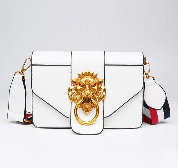 designer handbags purses broad shoulder strap lady bag stylish metal lion head decorated cross body small square bag women bags
designer handbags purses broad shoulder strap lady bag stylish metal lion head decorated cross body small square bag women bags
