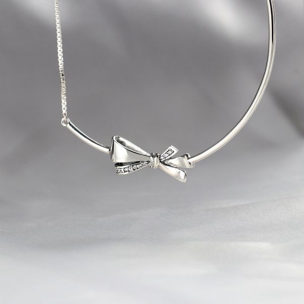 fashion bow necklace 925 sterling silver for pandora jewelry cz diamond jewelry with original box temperament classic ladies
fashion bow necklace 925 sterling silver for pandora jewelry cz diamond jewelry with original box temperament classic ladies