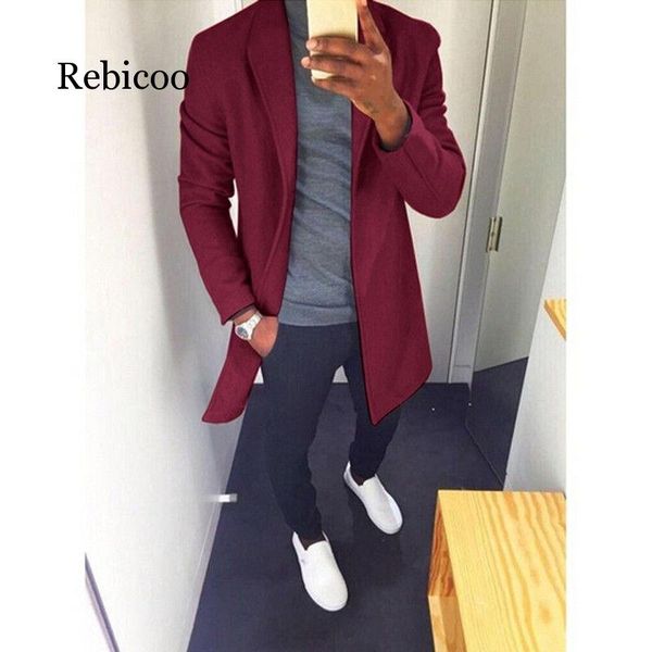 2019 autumn winter men casual coat thicken woolen trench coat business male solid classic overcoat medium long jackets, Black
2019 autumn winter men casual coat thicken woolen trench coat business male solid classic overcoat medium long jackets, Black