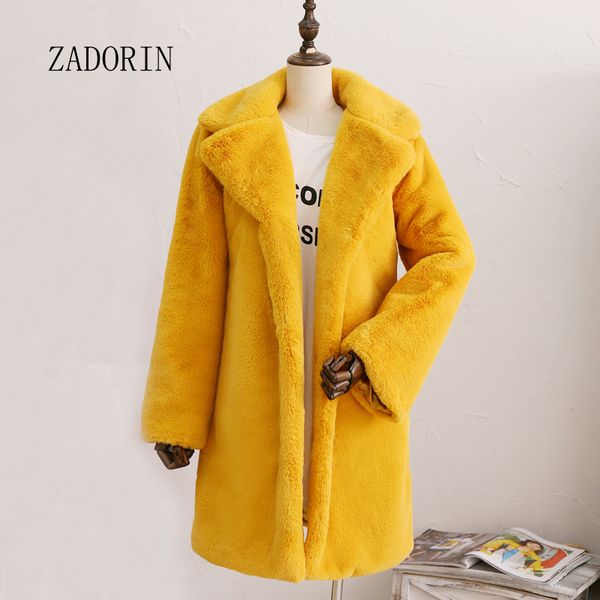 zadorin 2019 long sleeve lapel furry faux fur coat winter thick warm pink black fur coats female plush jacket plus size
zadorin 2019 long sleeve lapel furry faux fur coat winter thick warm pink black fur coats female plush jacket plus size