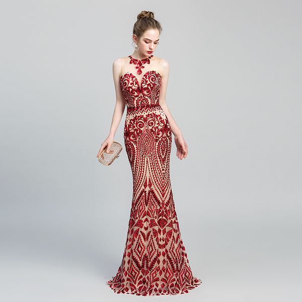 me003 jewel neck sequined lace long prom dress mermaid with sweep train red evening dresses sheer back party dresses, Black
me003 jewel neck sequined lace long prom dress mermaid with sweep train red evening dresses sheer back party dresses, Black