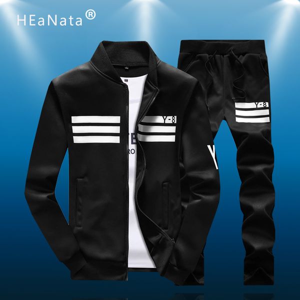 m-9xl мужчины спортивная одежда комплекты бег фитнес tracksuit мужской две пьесы толстовка + sweatpant gym одежда спортивный костюм, Black;blue
m-9xl мужчины спортивная одежда комплекты бег фитнес tracksuit мужской две пьесы толстовка + sweatpant gym одежда спортивный костюм, Black;blue