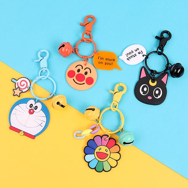 kiten cat smiling face bell sun flower key resin rubber bag pendant key chain ring pompom llaveros para hombre, Silver
kiten cat smiling face bell sun flower key resin rubber bag pendant key chain ring pompom llaveros para hombre, Silver
