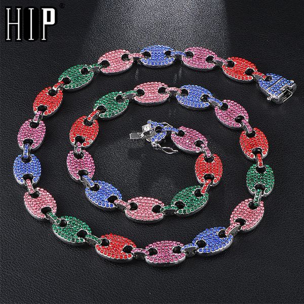 hip hop cz multicolour coffee iced out alloy bean pig nose rhinestone necklace charm link chain bling necklaces for men jewelry, Silver
hip hop cz multicolour coffee iced out alloy bean pig nose rhinestone necklace charm link chain bling necklaces for men jewelry, Silver