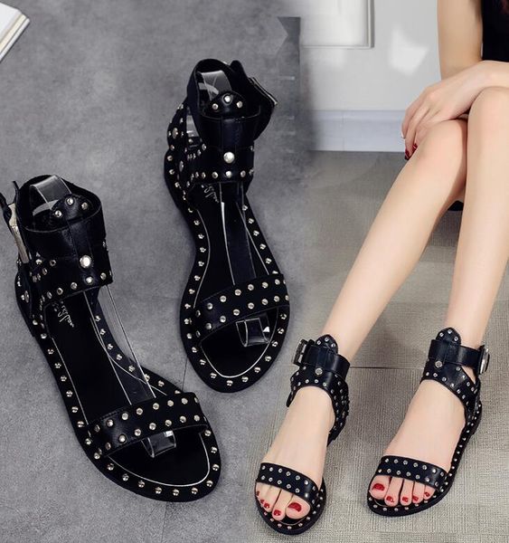 black flats casual street style buckle strap gladiator sandals stud rivets open toe women rome gladiator sandals size 43 t200327
black flats casual street style buckle strap gladiator sandals stud rivets open toe women rome gladiator sandals size 43 t200327