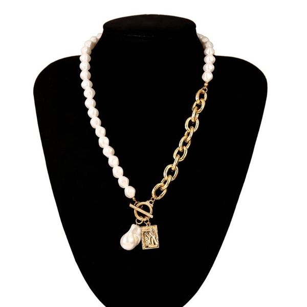 2020 new fashion gold color ot buckle clavicle chain elegant imitation pearls choker necklace for women heart pendant jewelry, Silver
2020 new fashion gold color ot buckle clavicle chain elegant imitation pearls choker necklace for women heart pendant jewelry, Silver