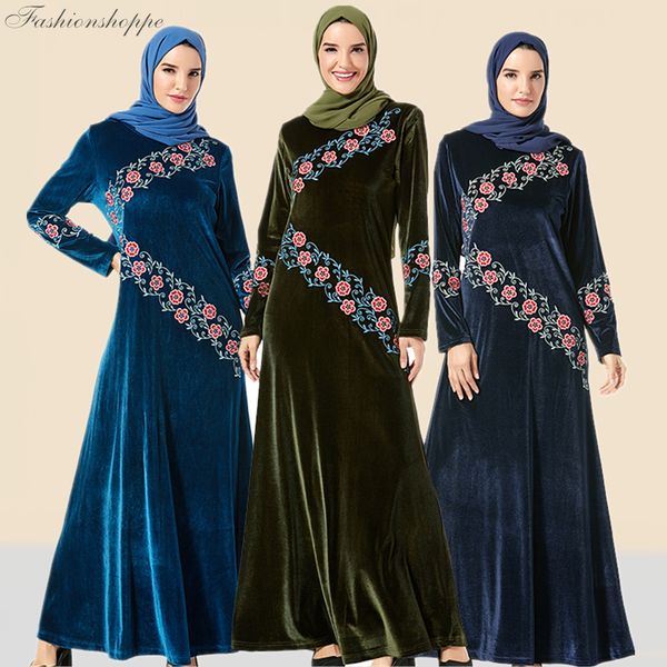 elegant muslim velvet abaya embroidery maxi dress floral cardigan kimono long robe gowns middle east eid ramadan islamic prayer, Red
elegant muslim velvet abaya embroidery maxi dress floral cardigan kimono long robe gowns middle east eid ramadan islamic prayer, Red