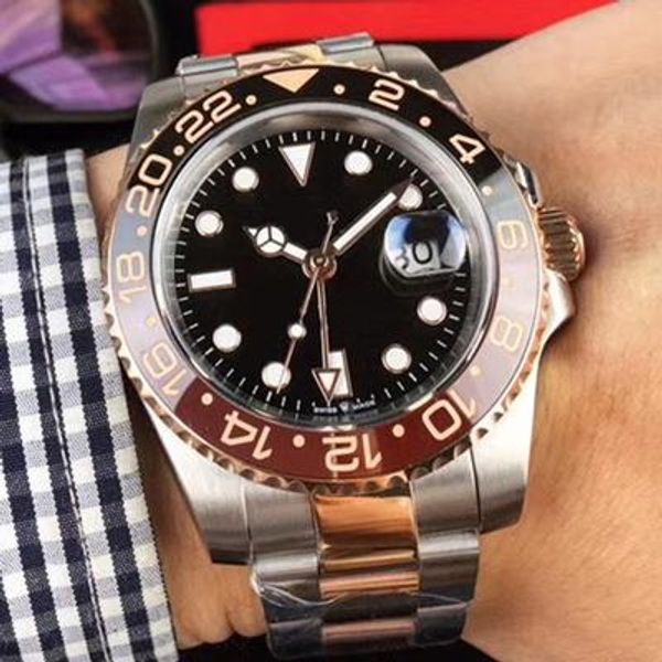 New ro e gold gmt2 li ted v3 ver ion batman men watch automatic movement ceramic rotating bezel apphire gla teel trap wri twatch
New ro e gold gmt2 li ted v3 ver ion batman men watch automatic movement ceramic rotating bezel apphire gla teel trap wri twatch