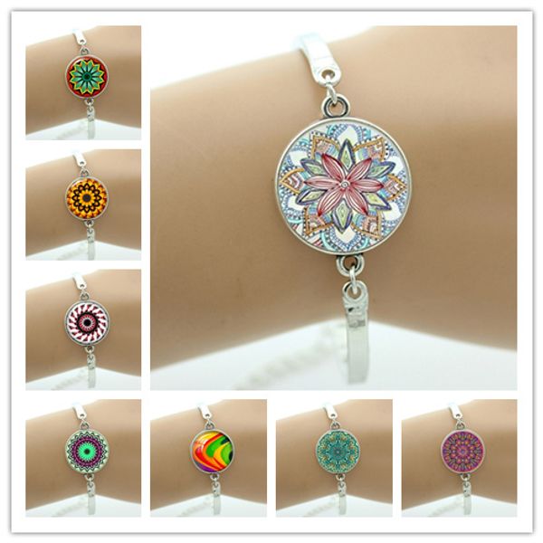 colorful lotus flower bracelet women charms fashion beautiful mandala henna om yoga buddhism zen jewelry gift ba063, Golden;silver
colorful lotus flower bracelet women charms fashion beautiful mandala henna om yoga buddhism zen jewelry gift ba063, Golden;silver