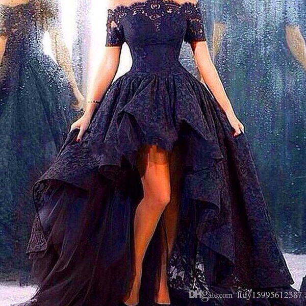 black lace front short long back evening dress puffy ball gown hi lo dubai arabic prom dresses 2019 new vestido de renda 089, Black;red
black lace front short long back evening dress puffy ball gown hi lo dubai arabic prom dresses 2019 new vestido de renda 089, Black;red