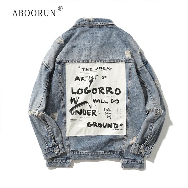 aboorun vintage denim bomber jacket men ripped holes mens hip hop jeans jacket streetwear 2019 distressed denim r1539, Black;brown
aboorun vintage denim bomber jacket men ripped holes mens hip hop jeans jacket streetwear 2019 distressed denim r1539, Black;brown