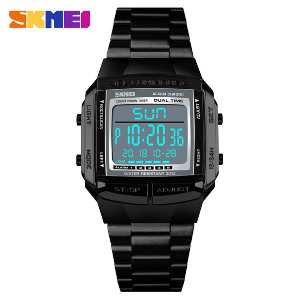 men watch square stainless steel digital business wristwatch waterproof relogio masculino, Slivery;brown
men watch square stainless steel digital business wristwatch waterproof relogio masculino, Slivery;brown
