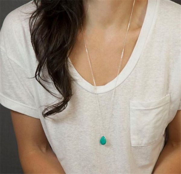europe trendy turquoise necklace tassel green stone pendant necklace gold & silver plated fine jewelry t300
europe trendy turquoise necklace tassel green stone pendant necklace gold & silver plated fine jewelry t300