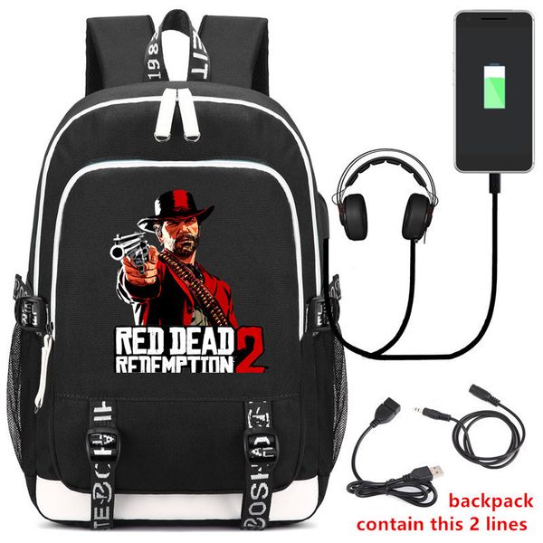 game red dead redemption 2 backpack rucksack bag w/usb fashion port and lock & headphone travel lapbag packbag cosplay gift
game red dead redemption 2 backpack rucksack bag w/usb fashion port and lock & headphone travel lapbag packbag cosplay gift