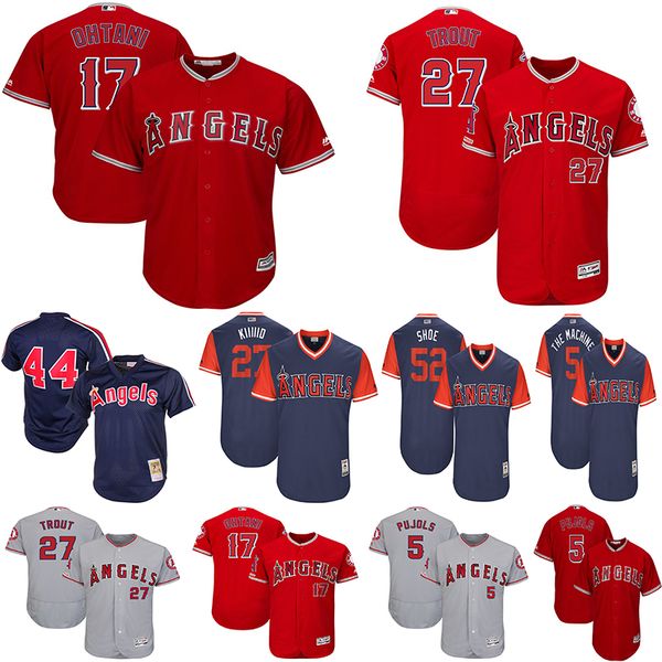 Los Angeles Men's Angels Jerseys Mike Trout Kiiiiid Shohei Ohtani Albert Pujols The Machine Scarlet Alternate Reggie Jackson Baseball Jersey
Los Angeles Men's Angels Jerseys Mike Trout Kiiiiid Shohei Ohtani Albert Pujols The Machine Scarlet Alternate Reggie Jackson Baseball Jersey