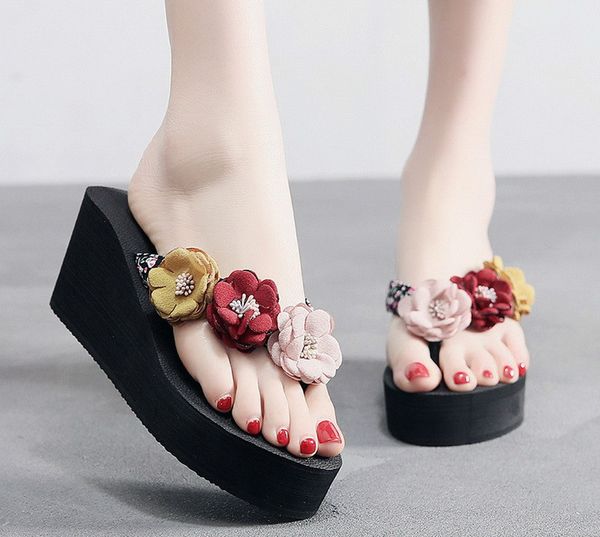 shujin summer women fashion bohemian flip flop beading platform wedges beach slippers shoes non-slip shoe high heels slides, Black
shujin summer women fashion bohemian flip flop beading platform wedges beach slippers shoes non-slip shoe high heels slides, Black