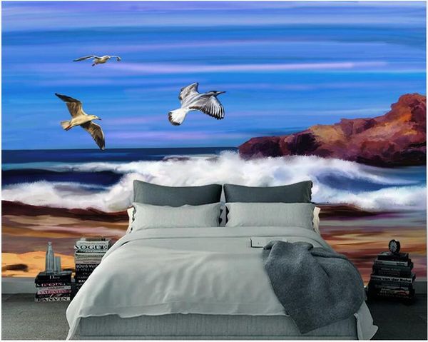 custom wall stickes p european style oil painting seagull seaside scenery tv background wall homedecor murals wallpaper for walls 3 d
custom wall stickes p european style oil painting seagull seaside scenery tv background wall homedecor murals wallpaper for walls 3 d
