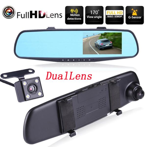 4.3 inch car dvr mirror car dvr camera full hd 1080p rear view mirror digital video recorder dual lens auto dash cam 170 degree
4.3 inch car dvr mirror car dvr camera full hd 1080p rear view mirror digital video recorder dual lens auto dash cam 170 degree
