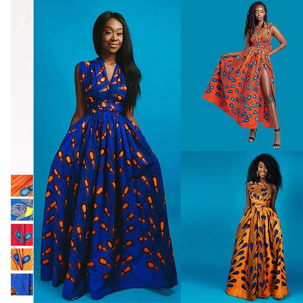 summer african dresses for women 2019 news fashion robe long dress floral print bazin vestidos dashiki party african clothes, Red
summer african dresses for women 2019 news fashion robe long dress floral print bazin vestidos dashiki party african clothes, Red