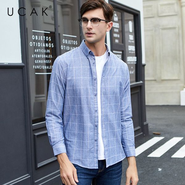 ucak brand pure cotton shirt men autumn winter streetwear fashion classic plaid casual shirts long sleeve camisa masculina u6005, White;black
ucak brand pure cotton shirt men autumn winter streetwear fashion classic plaid casual shirts long sleeve camisa masculina u6005, White;black