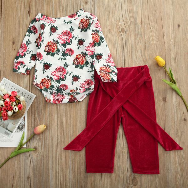 emmababy autumn spring toddler baby girl kid long shoulder flower printed romper + pants outfit clothes, White
emmababy autumn spring toddler baby girl kid long shoulder flower printed romper + pants outfit clothes, White