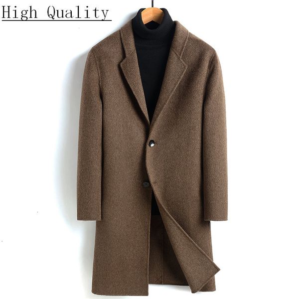 men's wool & blends double-faced coat cashmere long jacket mens coats and jackets overcoat windbreaker manteau homme 819 kj1476, Black
men's wool & blends double-faced coat cashmere long jacket mens coats and jackets overcoat windbreaker manteau homme 819 kj1476, Black