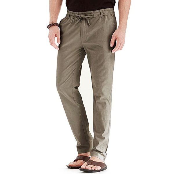 sport pants men's casual linen breathable loose long pants solid color straight trousers joggers sweatpants pantalon homme, Black
sport pants men's casual linen breathable loose long pants solid color straight trousers joggers sweatpants pantalon homme, Black