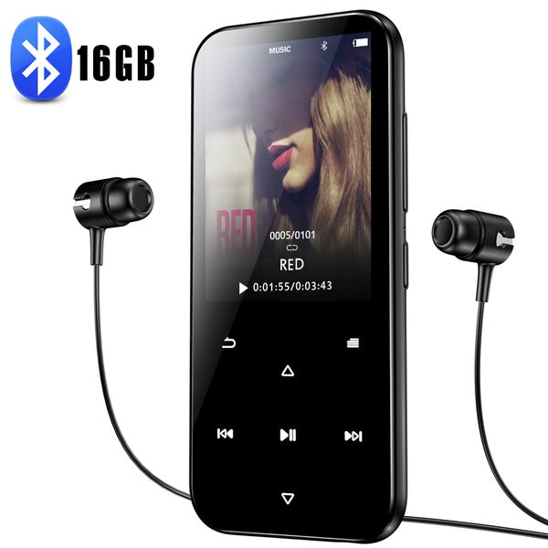 touch key hifi mp3 player with bluetooth fm radio hifi mp4 music player with speaker high resolution video e-book recording