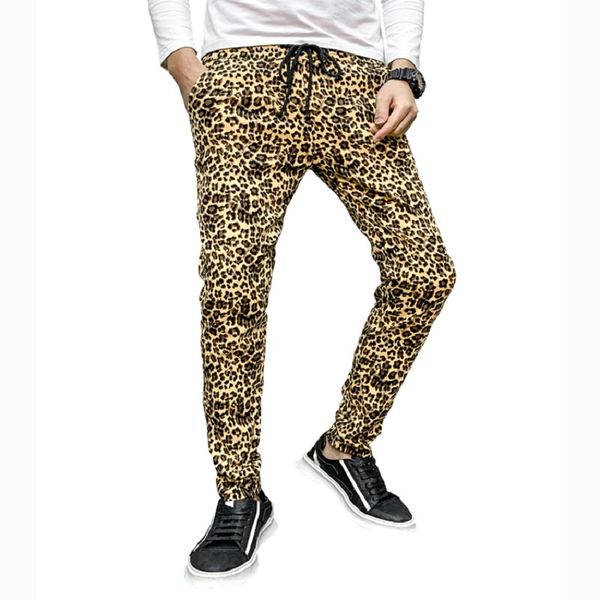 men's new autumn and winter fashion leopard elastic waist casual slim pencil pants leisure long feet pants, Black
men's new autumn and winter fashion leopard elastic waist casual slim pencil pants leisure long feet pants, Black