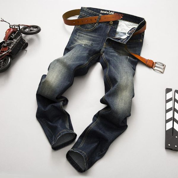 men's designer jeans simple pants new autumn and winter thickening micro elastic casual hip hop street fashion wide pants, Blue
men's designer jeans simple pants new autumn and winter thickening micro elastic casual hip hop street fashion wide pants, Blue
