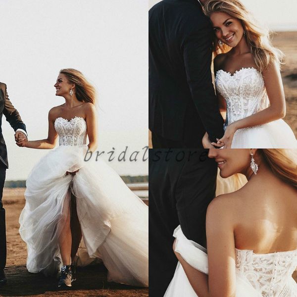 country vintage sweetheart wedding dresses appliques lace winter tulle bridal gowns cathedral train puffy aline corset 2019 robe de mariée, White
country vintage sweetheart wedding dresses appliques lace winter tulle bridal gowns cathedral train puffy aline corset 2019 robe de mariée, White