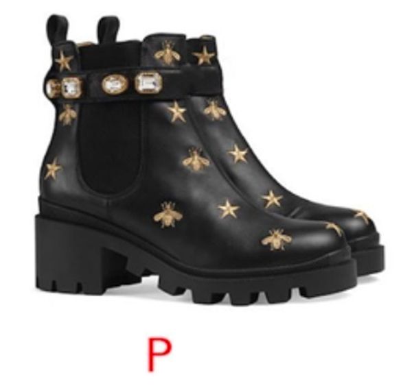 2019 designer bee platform desert boots lady leather ankle boots high heel martin shoes print check tweed with belt good quality size, Black
2019 designer bee platform desert boots lady leather ankle boots high heel martin shoes print check tweed with belt good quality size, Black