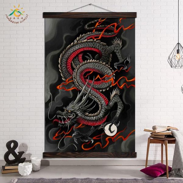 black red dragon art posters and prints abstract canvas painting poster frame artwork modern art wall pictures for living room
black red dragon art posters and prints abstract canvas painting poster frame artwork modern art wall pictures for living room