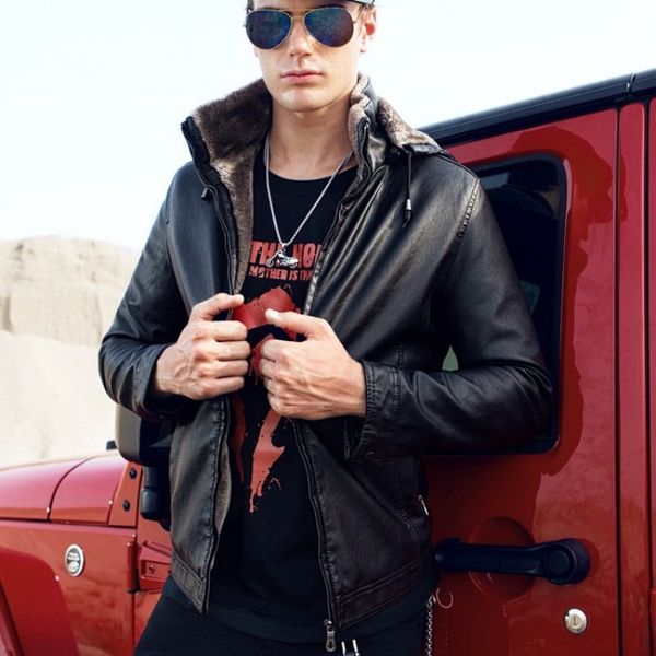 brand fashion jackets new mens hooded casual pu leather jacket fur liner winter warm coat fur hooded parkas motorcycle coats, Black
brand fashion jackets new mens hooded casual pu leather jacket fur liner winter warm coat fur hooded parkas motorcycle coats, Black