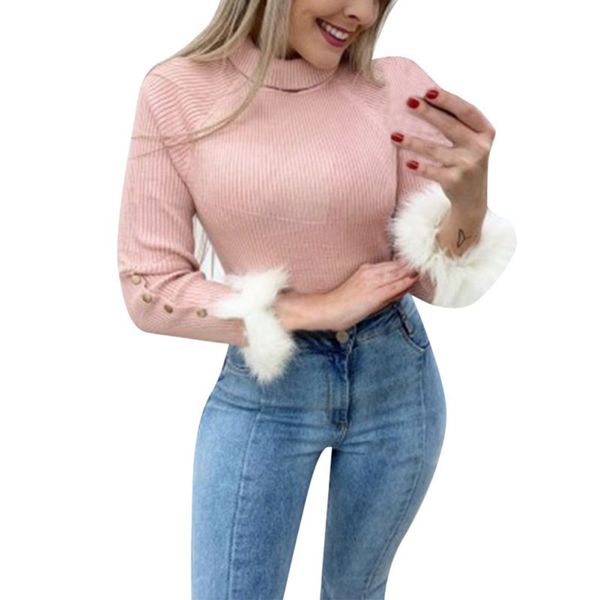 women sweater autumn winter turtleneck pullovers sweaters primer shirt plush long sleeve korean button slim-fit soft sweater, White;black
women sweater autumn winter turtleneck pullovers sweaters primer shirt plush long sleeve korean button slim-fit soft sweater, White;black