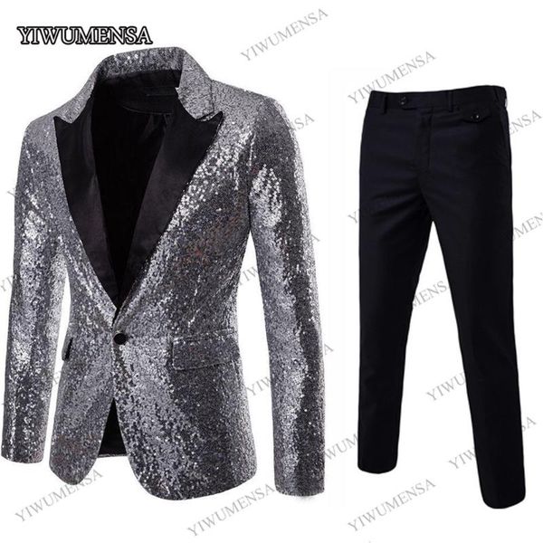 single breasted mens suit for wedding groom groomsmen tuxedos men formal prom office sequined slim blazer suit (jacket+pants, White;black
single breasted mens suit for wedding groom groomsmen tuxedos men formal prom office sequined slim blazer suit (jacket+pants, White;black