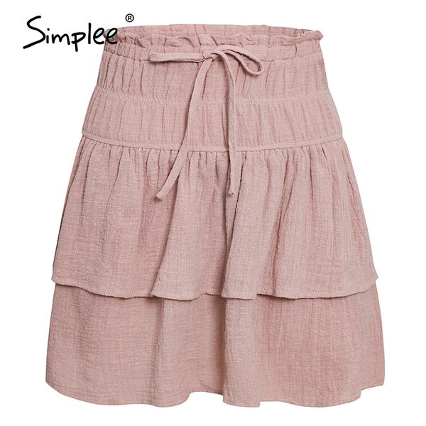simplee ruffled high waist women skirts summer elegant a-line female mini skirt casual streetwear ladies summer cotton skirts, Black
simplee ruffled high waist women skirts summer elegant a-line female mini skirt casual streetwear ladies summer cotton skirts, Black
