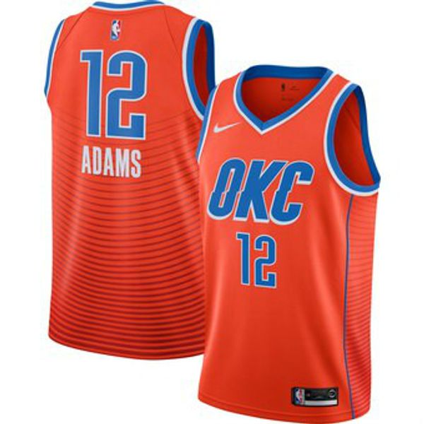 men's oklahoma city thunder 12 steven adams orange finished swingman jersey - statement edition222, Black;red 
men's oklahoma city thunder 12 steven adams orange finished swingman jersey - statement edition222, Black;red