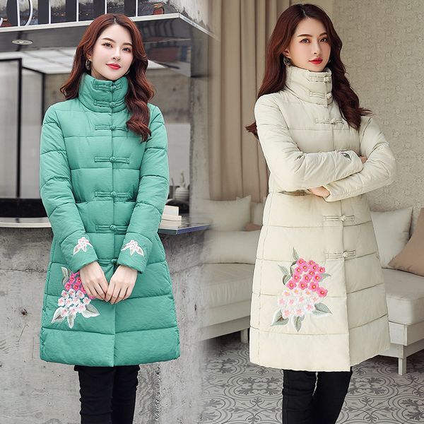 fashion- embroidered women's mid-long chinese wind down coat down parka winter 6902, Black
fashion- embroidered women's mid-long chinese wind down coat down parka winter 6902, Black