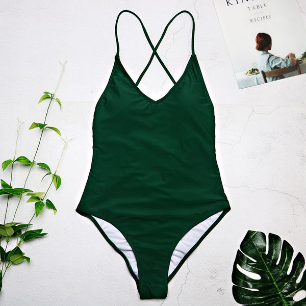 swimwear women 2019 new green sling backless one piece slim swimsuit multi-choice swim wear strappy back bodysuit bathing suit, White;black
swimwear women 2019 new green sling backless one piece slim swimsuit multi-choice swim wear strappy back bodysuit bathing suit, White;black