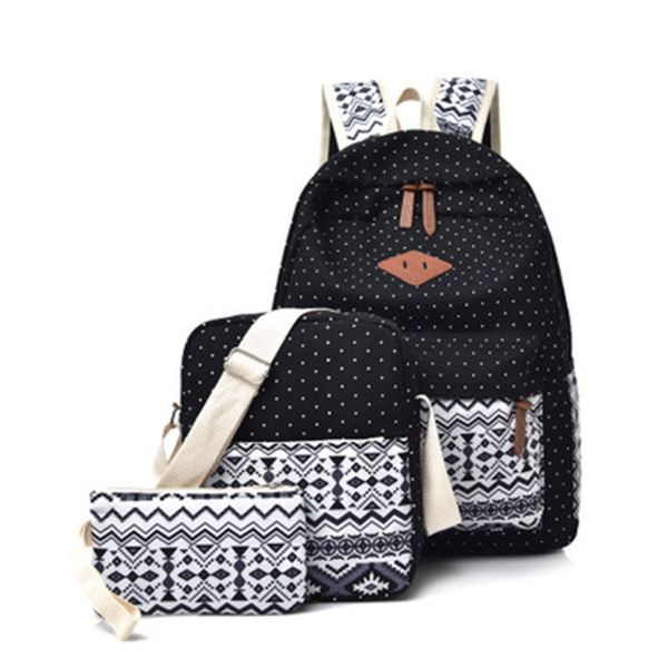 3pcs preppy canvas printing backpack set women school bags for teenage girls mochilas cute black travel backpacks female bagpack
3pcs preppy canvas printing backpack set women school bags for teenage girls mochilas cute black travel backpacks female bagpack