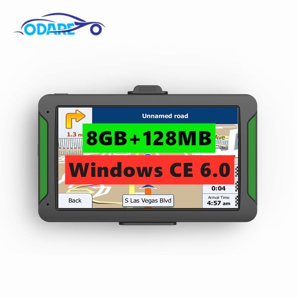 

odare 7 inch hd car/truck gps navigation 800m/8gb/128mb maps for russia/belarus/kazakhstan europe/usa/canada gps navigator wince