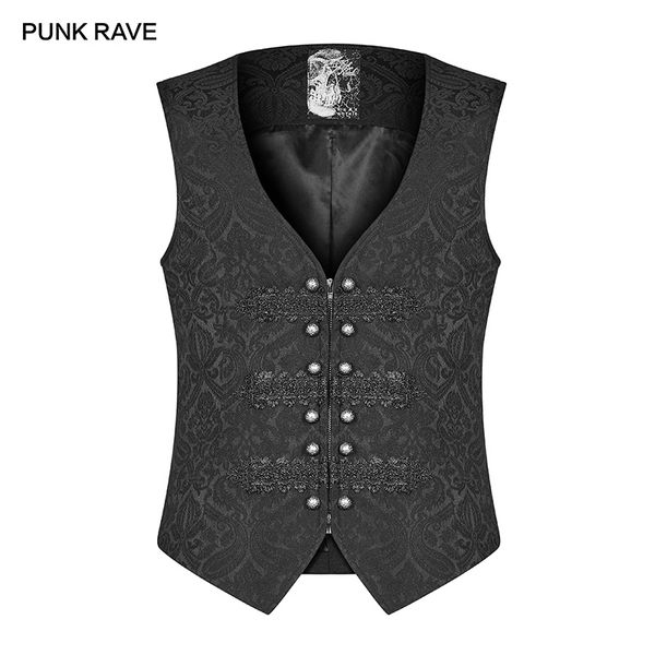 punk rave new gorgeous gothic rock metal buckle retro men's jacquard vest victorian party waistcoat casual men vest, Black;white
punk rave new gorgeous gothic rock metal buckle retro men's jacquard vest victorian party waistcoat casual men vest, Black;white