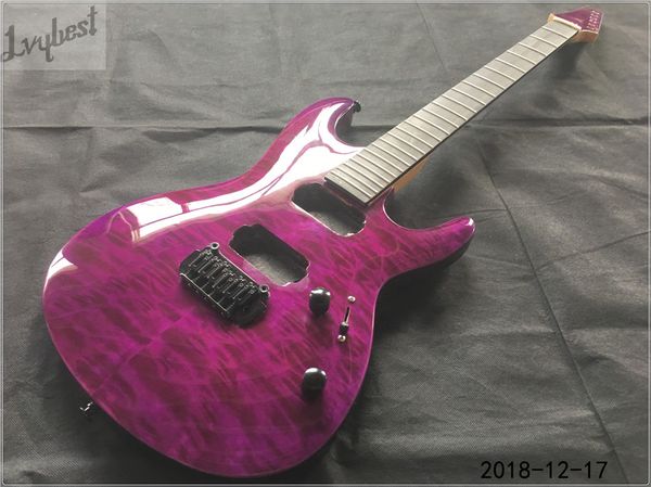 wholesale- customized electric guitar see thru purple color quilt flame only routing for pickups install pots&back cover no other parts
wholesale- customized electric guitar see thru purple color quilt flame only routing for pickups install pots&back cover no other parts