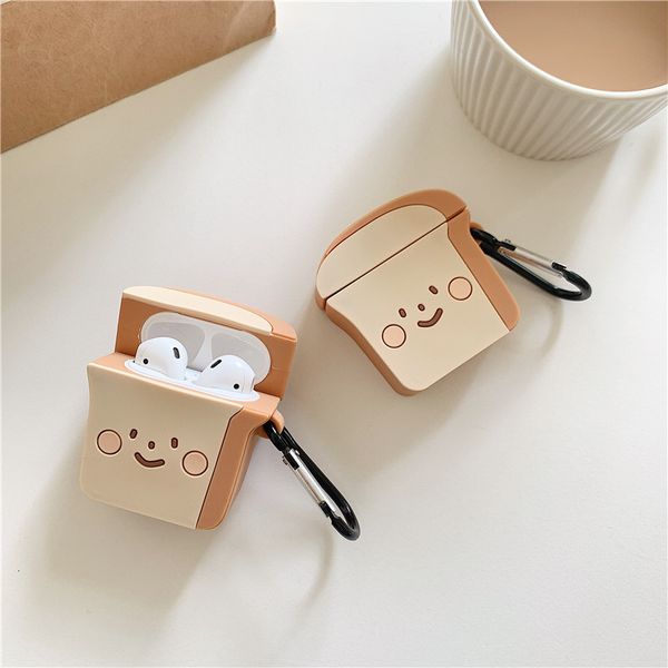 silicone cartoon toast bread cute bluetooth wireless headset cover for apple airpods 1 2 charging case
silicone cartoon toast bread cute bluetooth wireless headset cover for apple airpods 1 2 charging case