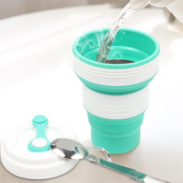 1x camping folding coffee cup with collapsible spoon for trekking multifunctional silicone folding mug outdoor tourist tableware
1x camping folding coffee cup with collapsible spoon for trekking multifunctional silicone folding mug outdoor tourist tableware