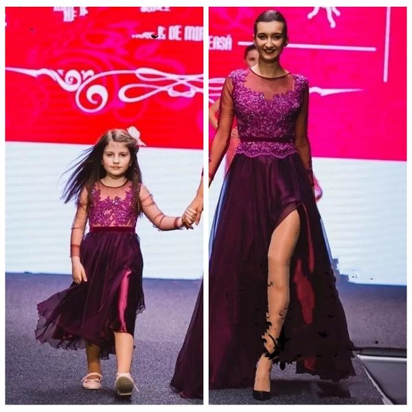 sheer long sleeves lace appliques women evening prom dresses 2020 mother and daughter party gowns customized formal flower girl gown cheap, Black
sheer long sleeves lace appliques women evening prom dresses 2020 mother and daughter party gowns customized formal flower girl gown cheap, Black