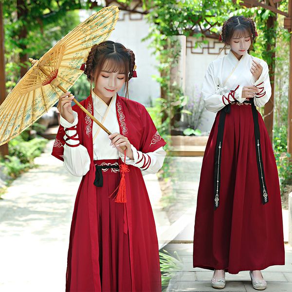 chinese traditional hanfu clothing for women chinese style folk dress oriental swordsman costume stage performance dress bl4054, Black;red
chinese traditional hanfu clothing for women chinese style folk dress oriental swordsman costume stage performance dress bl4054, Black;red