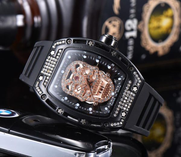 2020 men sport watches fashion punk skull watches dial inlaid diamond mens quartz watches, Slivery;brown
2020 men sport watches fashion punk skull watches dial inlaid diamond mens quartz watches, Slivery;brown